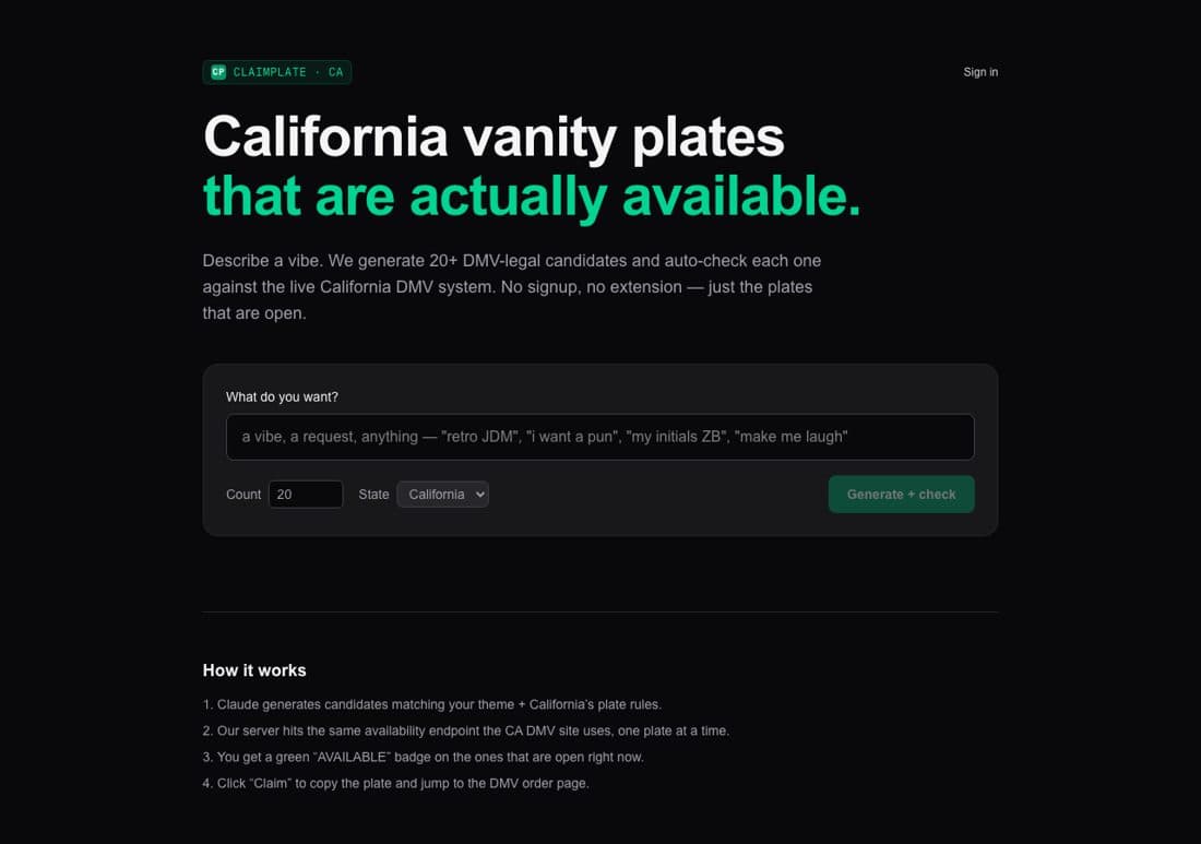 ClaimPlate